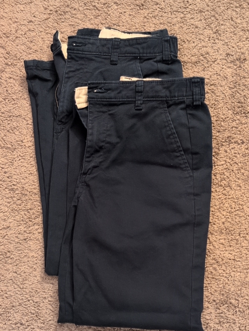 GAP Husky 10 Navy Boys Chino Pants - Lot Of 2
